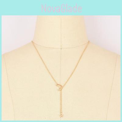 Fashionable And Simple Moon And Star Necklace For Women Wholesale Jewelry Accessories