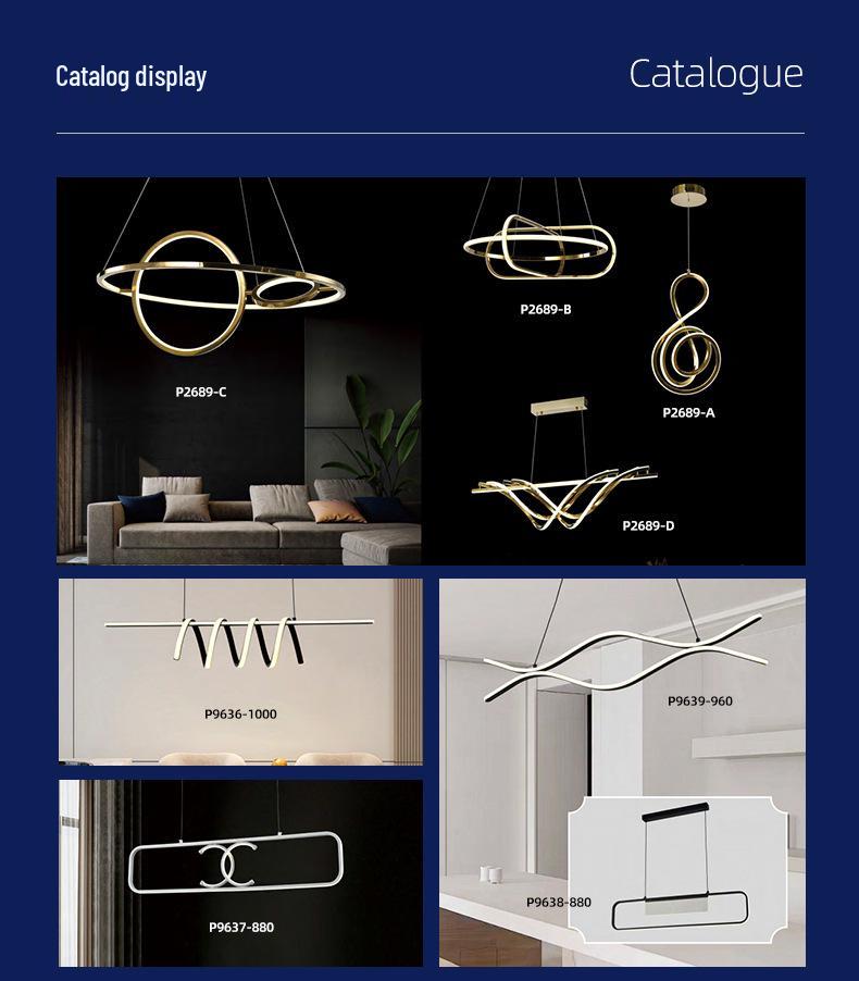 Modern Italian Minimalist Luxury Ceiling Lamp for Bedroom and Living Room