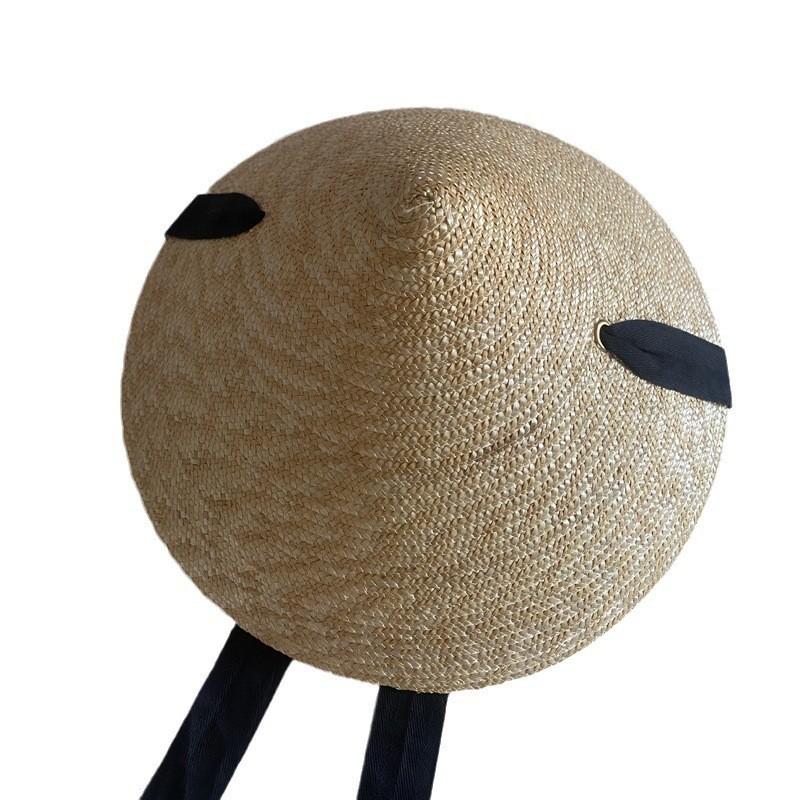 Big Brim Strap Straw Hat Straw Hat Summer Sun Protection Face Cover Outdoor Beach Sun Hat