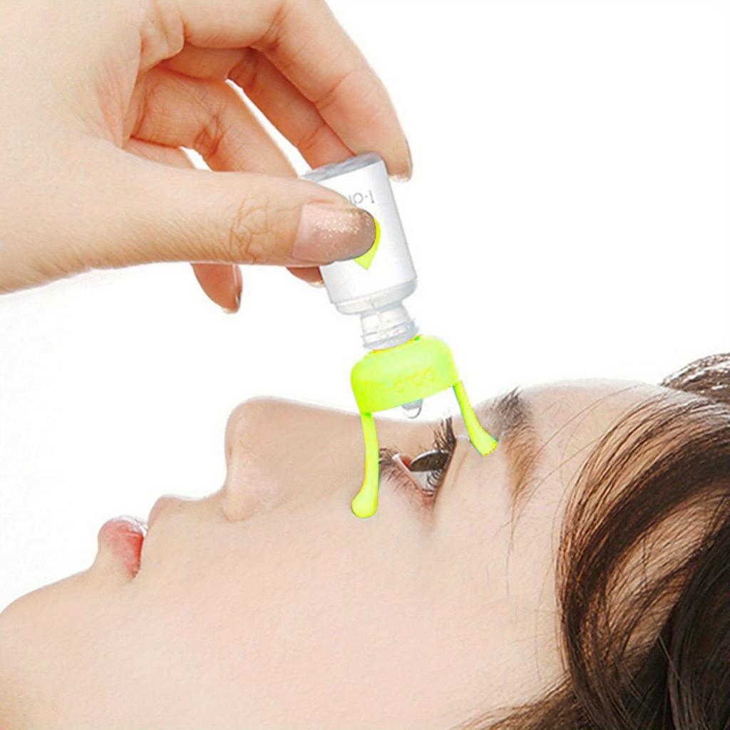 Easy to use silicone eye drop dispenser aid for the elderly and disabled