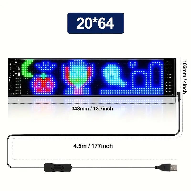 Devil Eyes Car Decor Soft LED Pixel Display Screen Matrix Digital Panel Programmable Advertising Sign DIY Pattern Animation Text
