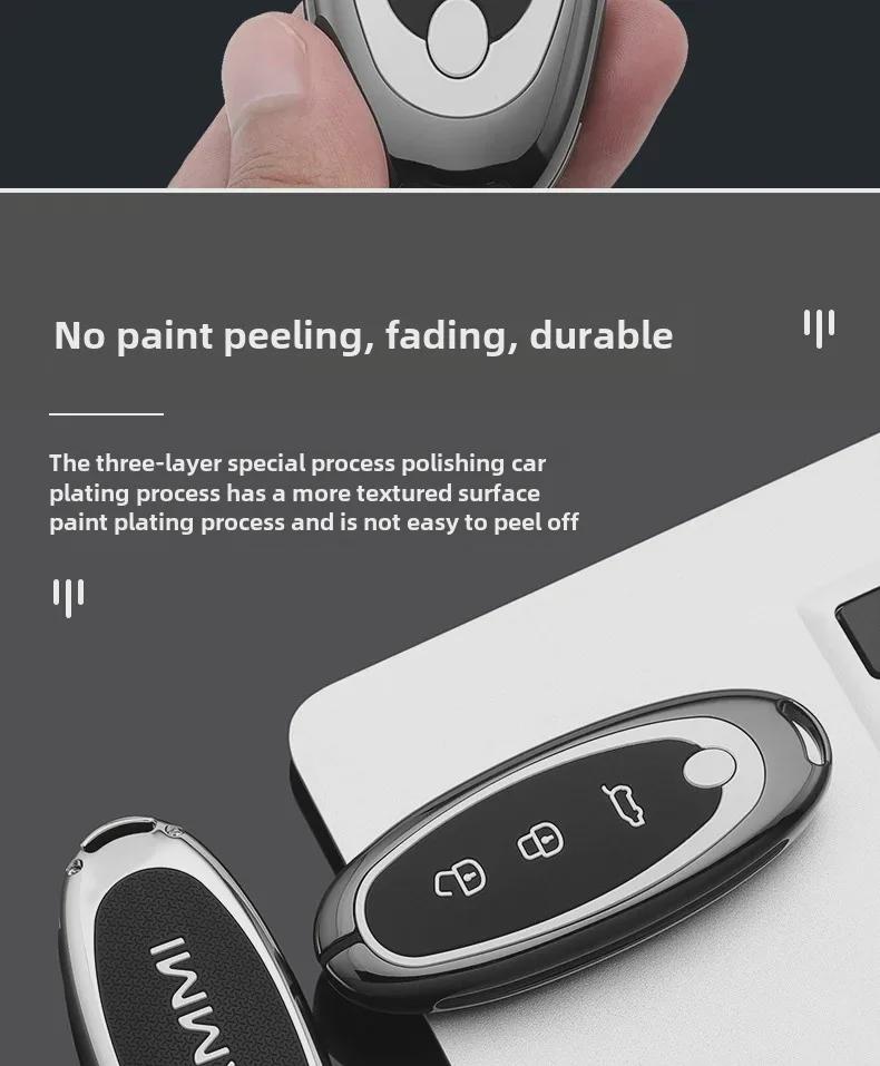 2024 Dongfeng Nano 01 Key Cover: Advanced Metal Car Shell with Buckle Modification for New Energy Models