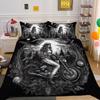 Beauty Skull Printed Comforter Cover Set Twin Size Polyester Home Bedclothes Highend Soft Duvet Cover Set