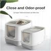 Litter Tray Fully Enclosed Splash-proof Cat Litter Box Odour-proof Pet Cleaning Products Anti-banding Cat Litter Cat Toilet
