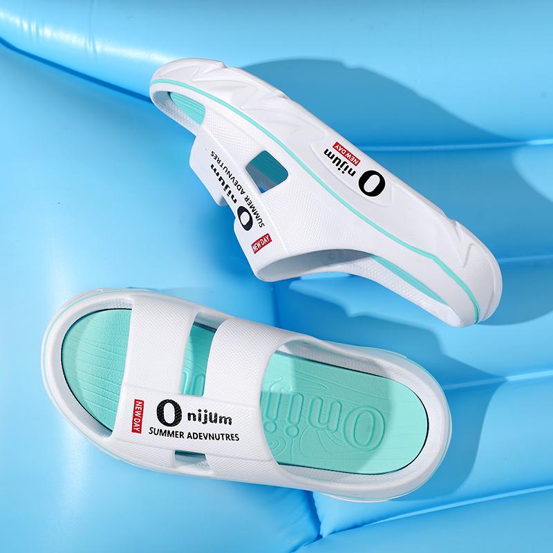 Men's Slippers Indoor Beach Sandals Outdoor Comfortable Soft Non-slip Slides Flip-flops Men Women Bathroom Slippers Home Shoes