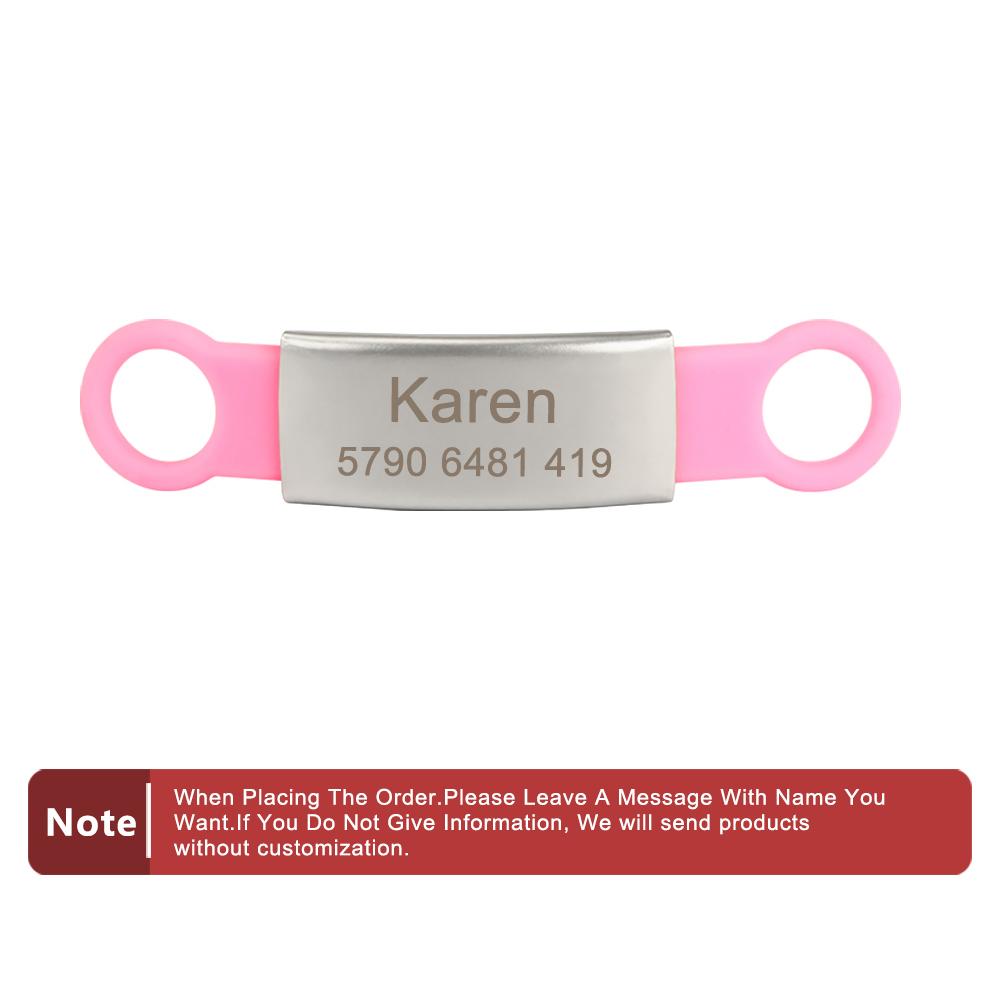 

Silicone Engrav Pet ID Accessories Customize Dog Nameplate Name Phone Engraved Dog Collar Personalized Puppy Cat Pet Supplies S 6.1x1.3cm