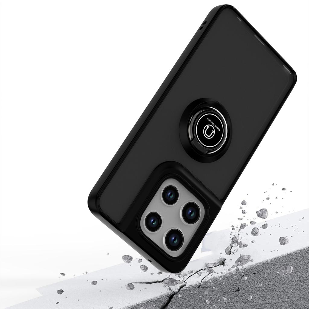 Armor Matte Case for Motorola Moto Edge 2025 G Stylus 5G G5G 2025 Edge 50Fusion 50Pro 50Ultra 50Neo Ring Stand Shockproof Cover