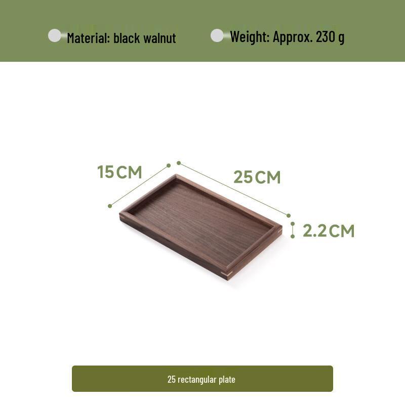 ZISIZ Serviertablett aus Schwarznussholz