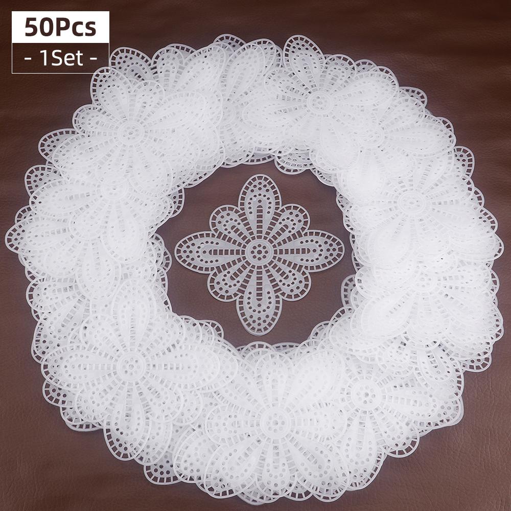

50pcs/set Plastic Butterfly Sheet Knitting Board, Hexagonal Sheet Hook Packaging Material, Ideal for DIY Weaving Yarn Bag/Wallet