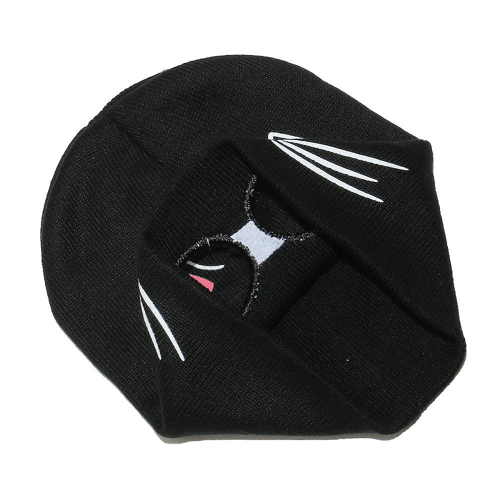 Fall and Winter Funny Woolen Beanie for Women and Men Halloween-themed with Riding Skull Alien Cat and Man Knitted Design