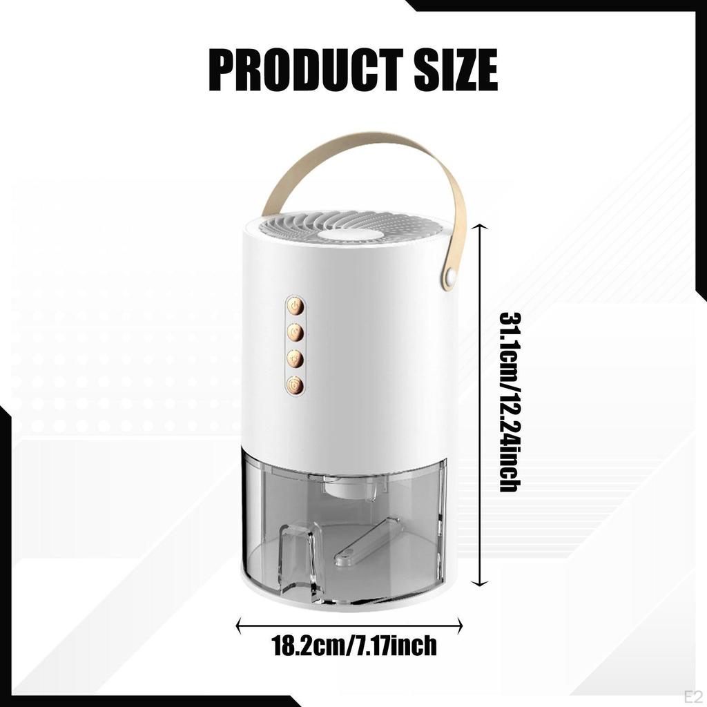 Dehumidifier Air Cleaner Auto Shut Off Convenient Household Quiet Negative Ion Purifier for Living