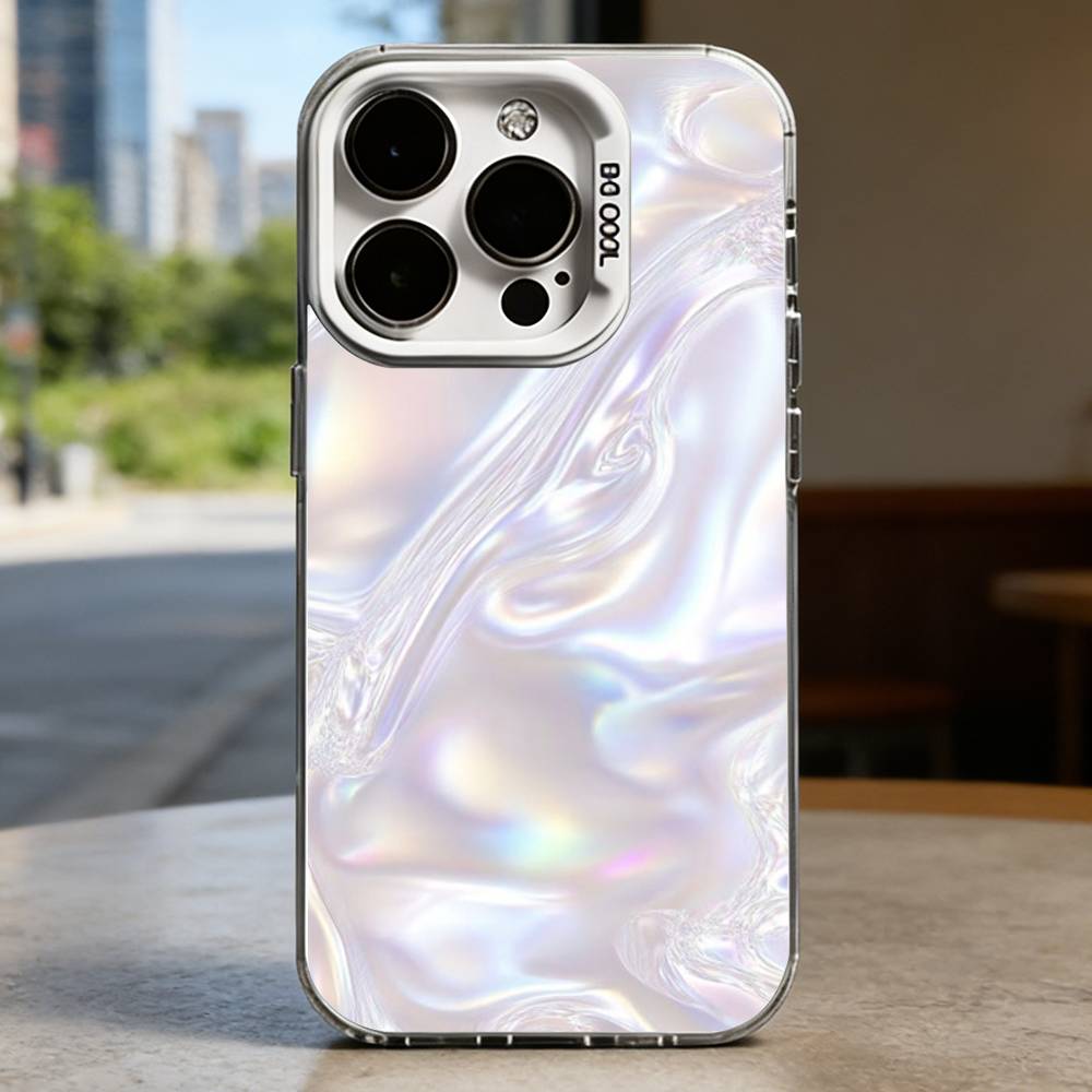 Holographic Bubble Y2K Style  Hard Phone Case for IPhone 16 15 14 13 12 11 Pro Max Plus16E X XR XS Max shockproof Full Cover