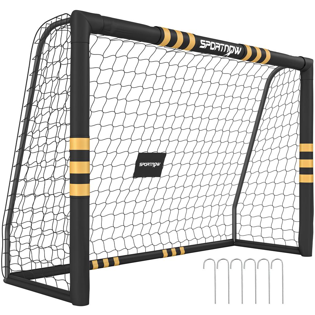Football Goal with Protective Foam, 2.4 x 1.6 m, Yellow