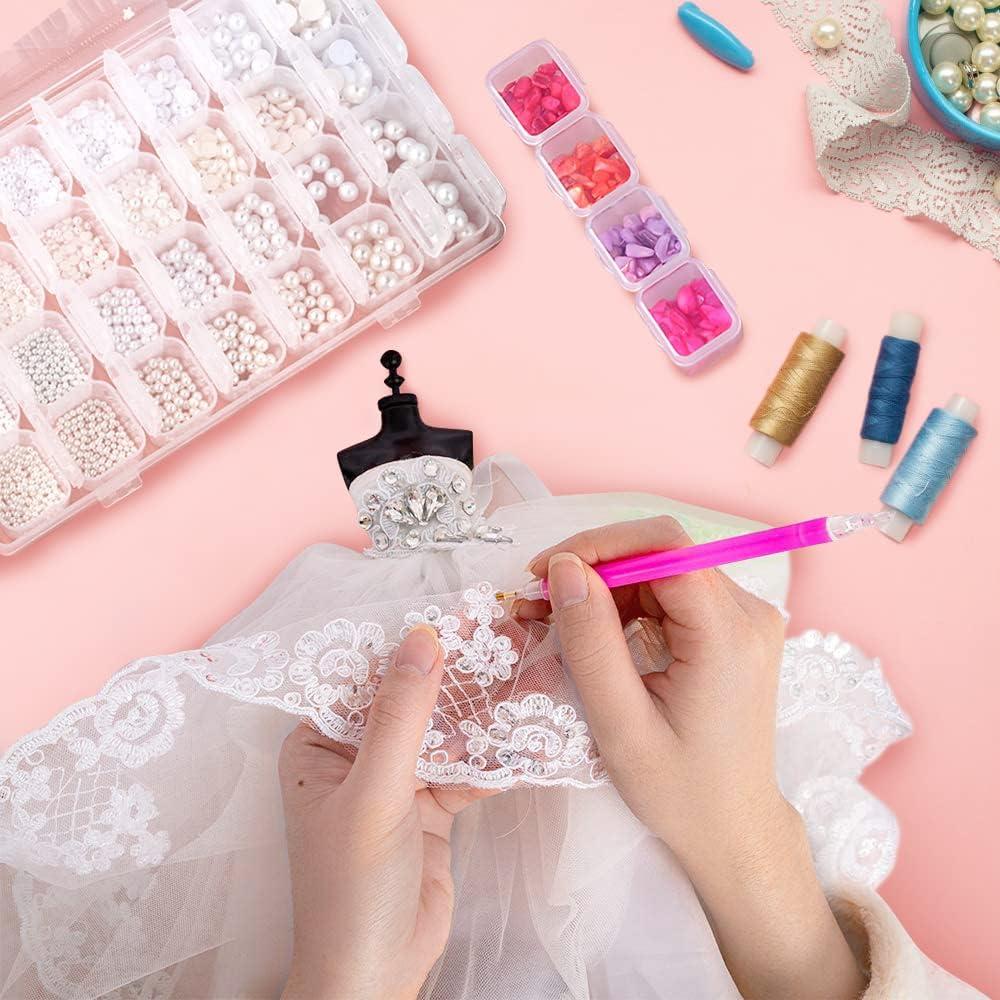 28/56 Compartments Adult Diamond Painting Set Storage Box, Portable Bead Jewelry Storage Box, for Diamond Painting Accessories a