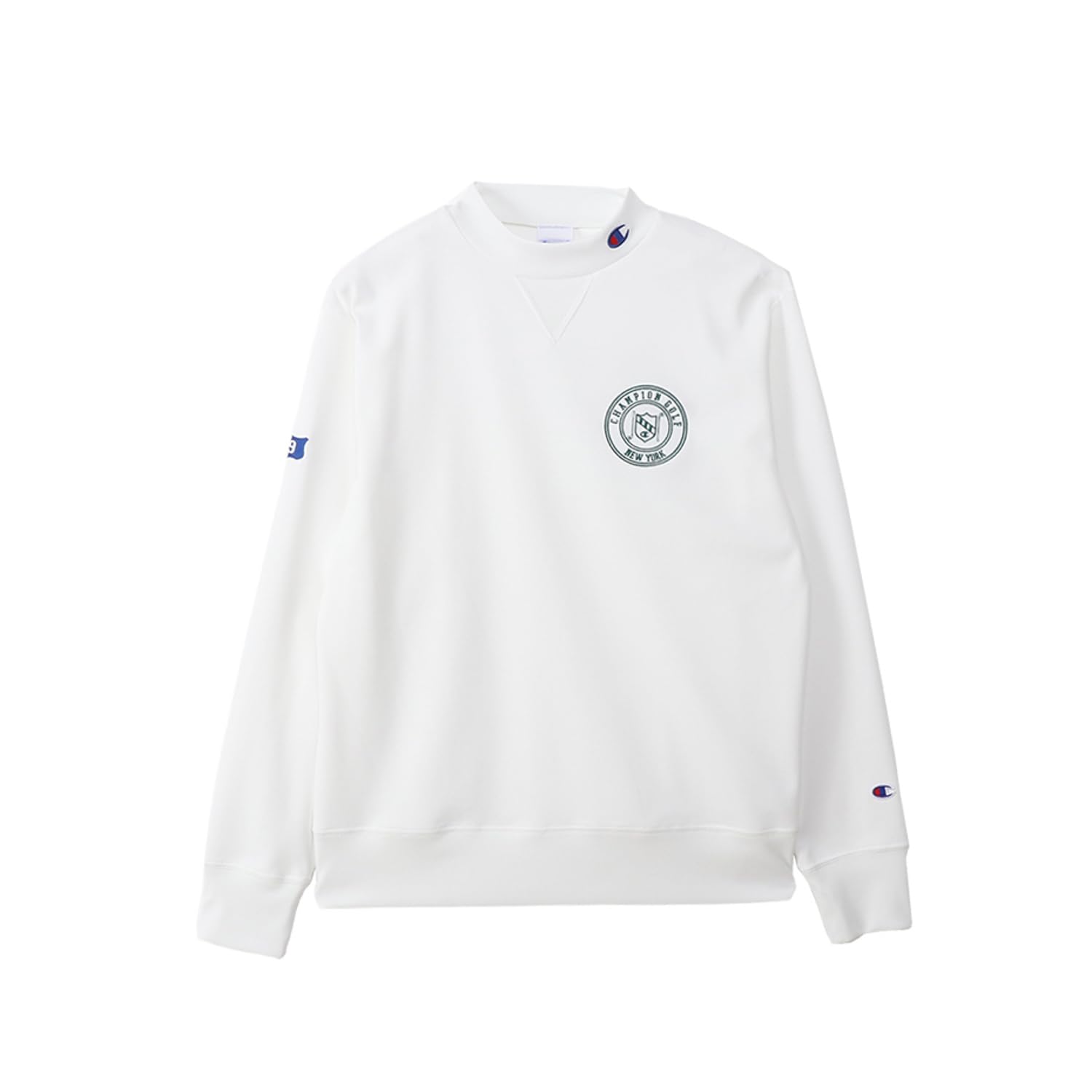 

Champion Long Sleeve Quick UV Graphic Logo Long Sleeve Mock Neck Off White T-Shirt, Drying, Protection, Print, Shirt, Golf, C3-AG401, Men s,
