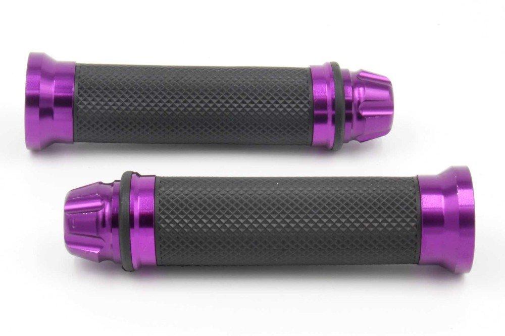 Motorrad Universell Custom Links und Rechts Lila [ImP-6400] Griffe, Set,