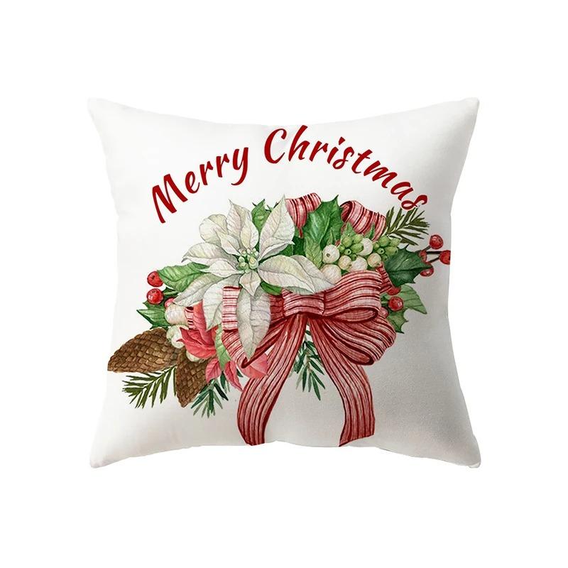 

Наволочки с рождественской тематикой Аксессуары для автомобиля Офис Санта-Клаус Гостиная Диван Домашние наволочки 40x40cm