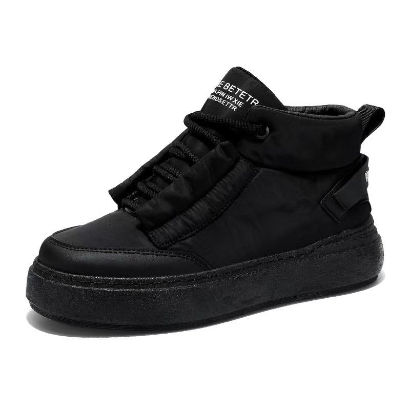 2025 Autumn/Winter New Casual Shoes Men's Fashion Down Cloth Casual Sports Shoes Warm and Anti Slip High Top Board Shoes