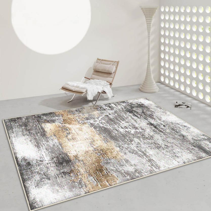 Ink Wash Abstract Carpet for Living Room Minimalism Decoration Large Area Antiskid Rugs Bedroom Bedside Washable Plush Mat Soft