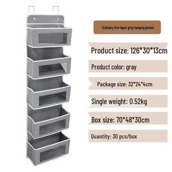 Wall-Mountable Hanging Storage Bag with Mesh Pockets for Dorms and Homes