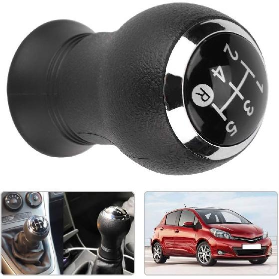 Aramox 5 Speed Gear Shift Knob, ABS and PU Material, Compatible with 2005-2010, Black Manual Transmission Shifter Head