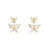 New Arrival Cute Double White Butterfly Stud Earrings for Women Temperament Korea Earring Fashion Jewelry Accessory Gift