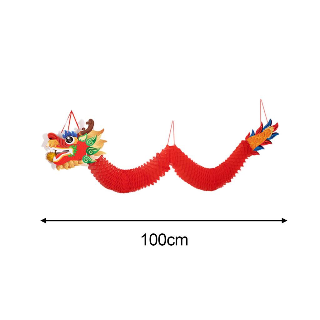 Dragon Garland Decoration Supermarket Chinese New Year Hanging Ornament Pendant for Office Party Housewarming Wedding Celling