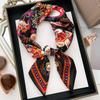 New Silk Square Scarf Women Retro Paisley Cashew Print Neckerchief Female Foulard Head Hijab Hairband Soft Neck Bag Ribbon Satin