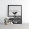 Black White Poster Sea Wave Canvas Painting Whale Wall Art Print Modern Picture For Living Room On The Wall Decor No Frame