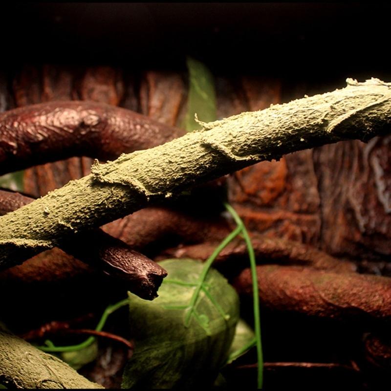 Geckos Climbing Vine PU Small Pet Easy to Bend Branch Geckos Climbing Vine Fish Tank Landscape Branch for Lizards