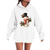 Women's Fashion Casual Long Sleeve Loose Christmas Print Hooded Sweatshirt