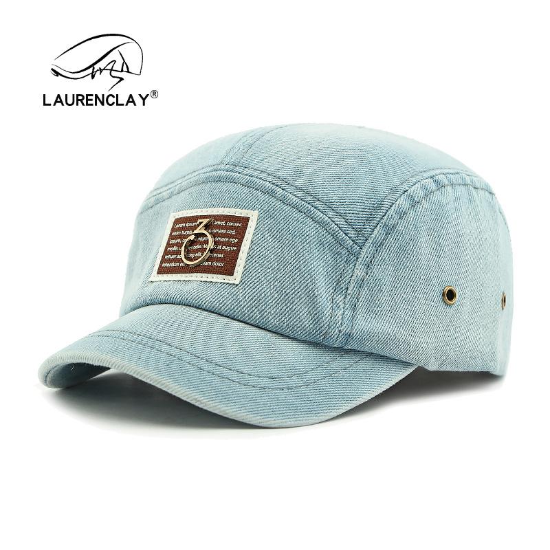 Street personality short brim hat women's spring new washed denim cap sunscreen sunshade versatile baseball cap