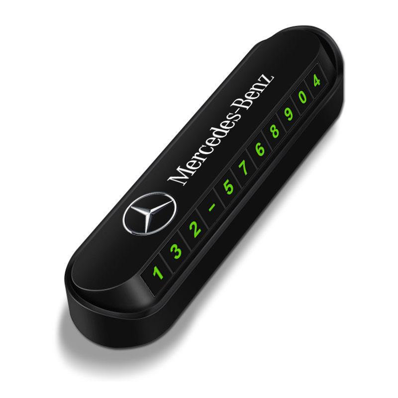 1Pcs Car Temporary Parking Card Sticker Phone Number Card Plate For Mercedes-Benz AMG C500 C200 C300 A B C E GLA CLA GLK GL ML GLE W204 W205 W203 W211