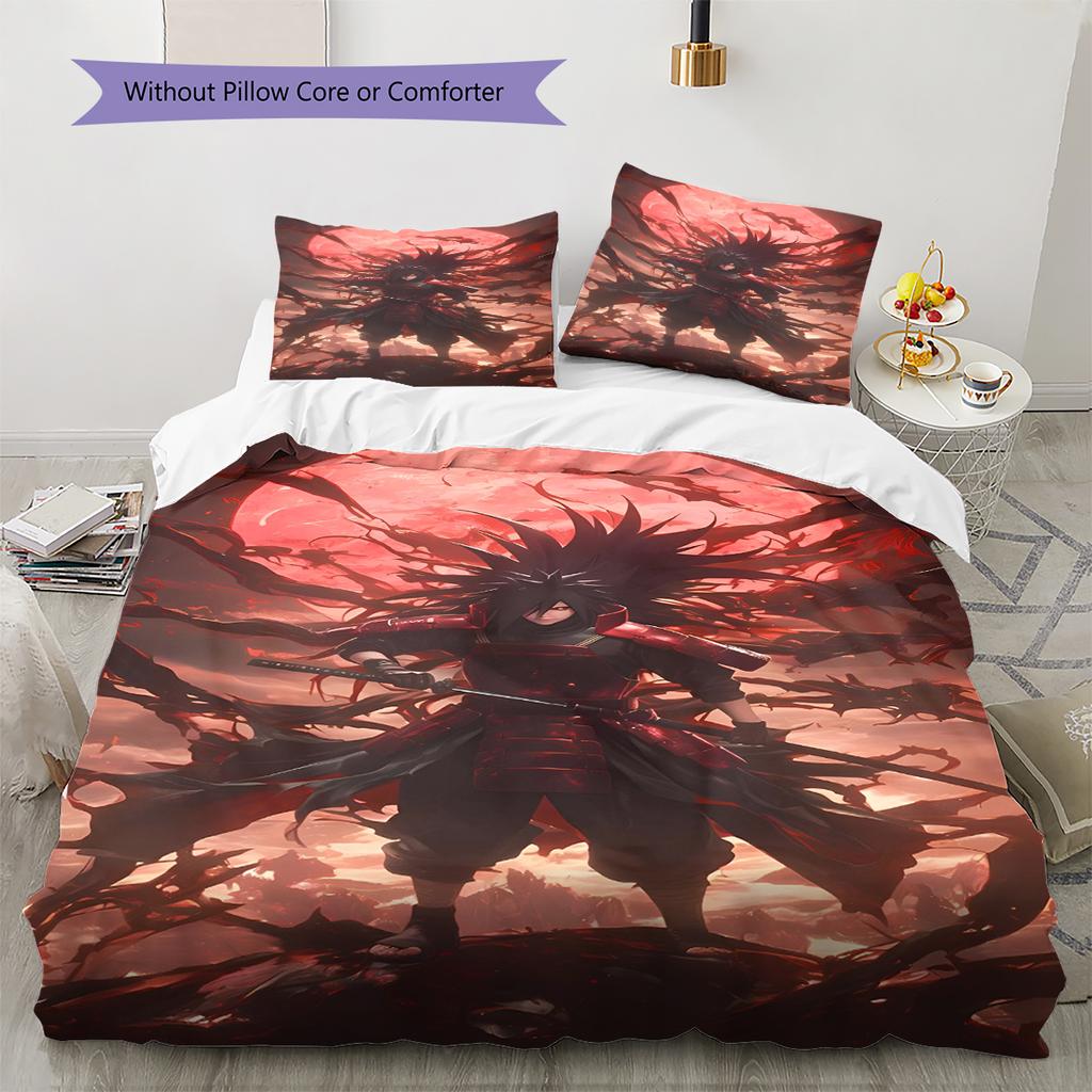 Cartoon Pattern Bedding Quilt Set Quilt Cover Pillowcase Home Decoration Birthday Gift (1 * duvet cover + 2 * pillowcase, without core)