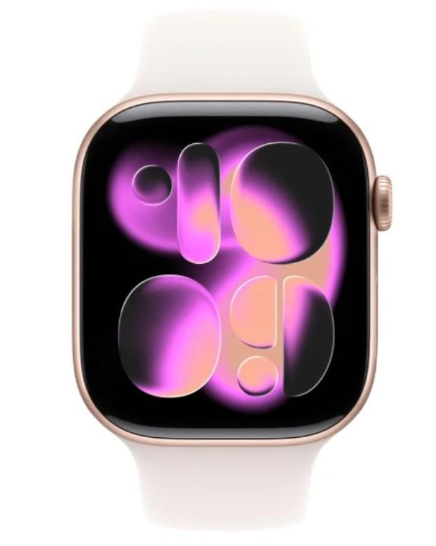 Watch Series 11 GPS 42mm Rose Gold Aluminium Case with Light Blush Sport Band - S/M