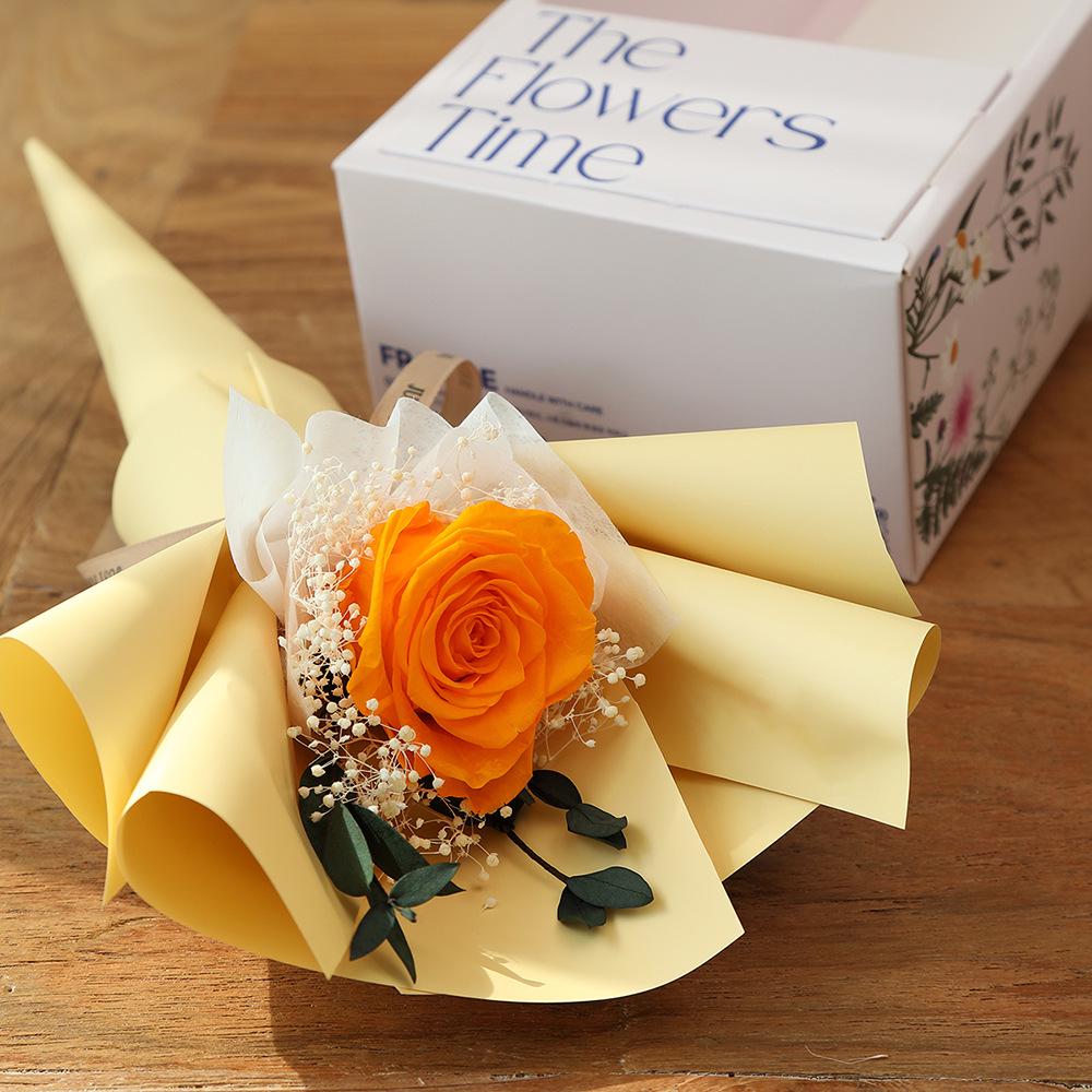 Eternal High-End Rose Bouquet with Real Fresh Flowers