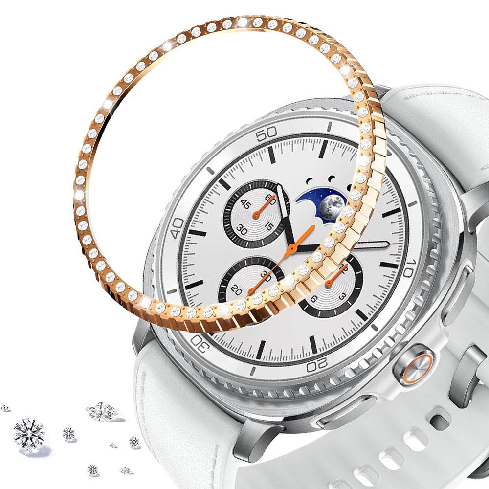 Diamant-Lünettenring für Samsung Galaxy Watch 8 classic 46mm Metallrahmen Abdeckung Schutzhülle Galaxy Watch 8 Classic Schutz