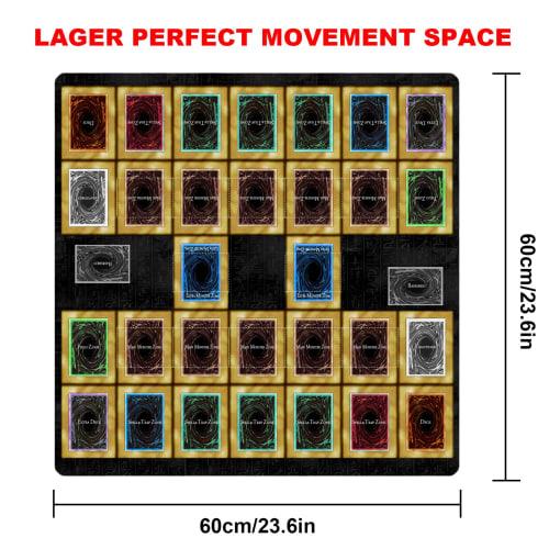 Saber Mastercard Rubber Mat - 2-Player Square Gamer Playmat, 60x60cm/23.6x23.6in (2 Player G)