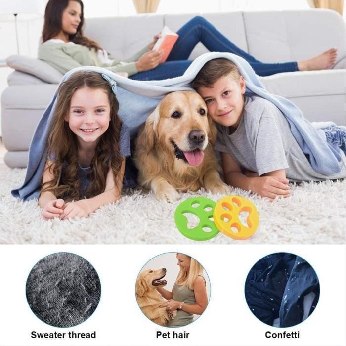 Anti Poil Machine À Laver,Épilateur Pour Animaux De Compagnie,Attrape Poils Réutilisables,pour Literie,Chien,Chat,Vêtement,Cheveux