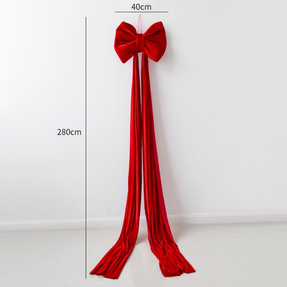 Super Large Christmas Bow Pendant Red Velvet Xmas Tree Bowknot Pendant Ornaments for Home Decor New Year Party Gifts Decoration