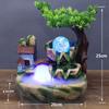 Bymaocar Tabletop Small Faux Rockery Fountain Electric Water Fountain & Color-changing LED Lighting Fish Bowl Home Decor & Gifts