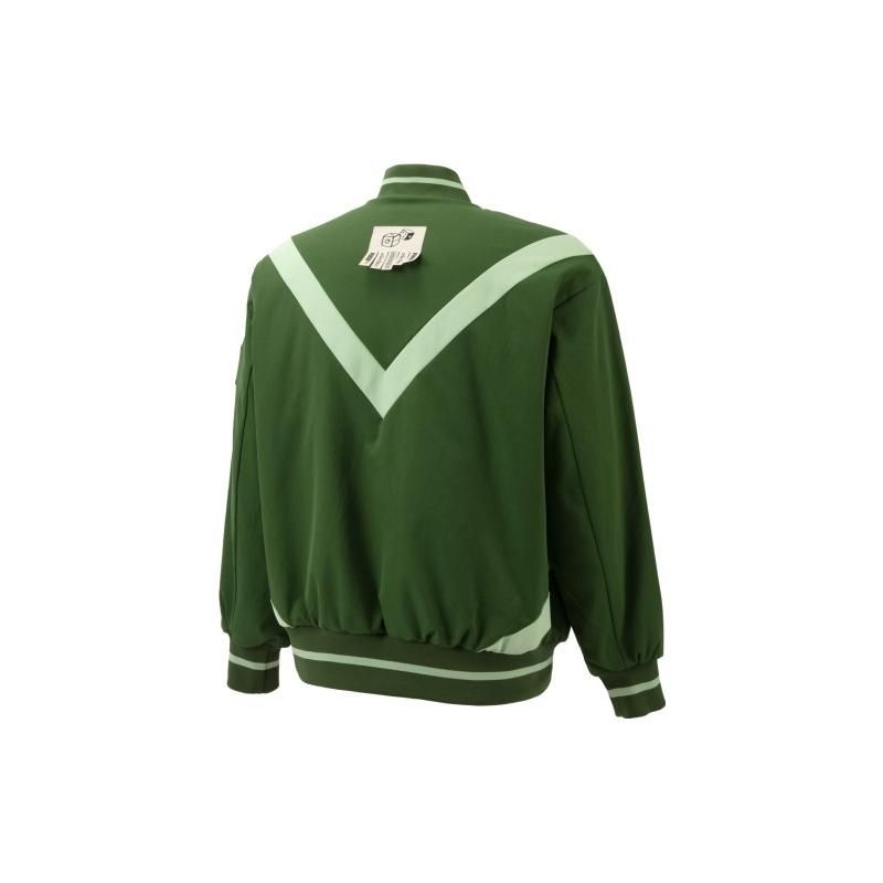 PUMA Cartoon Print Colorblock Zip-Up Baseball Collar Padded Jacket Unisex Jackets Mist-Green 539893-80