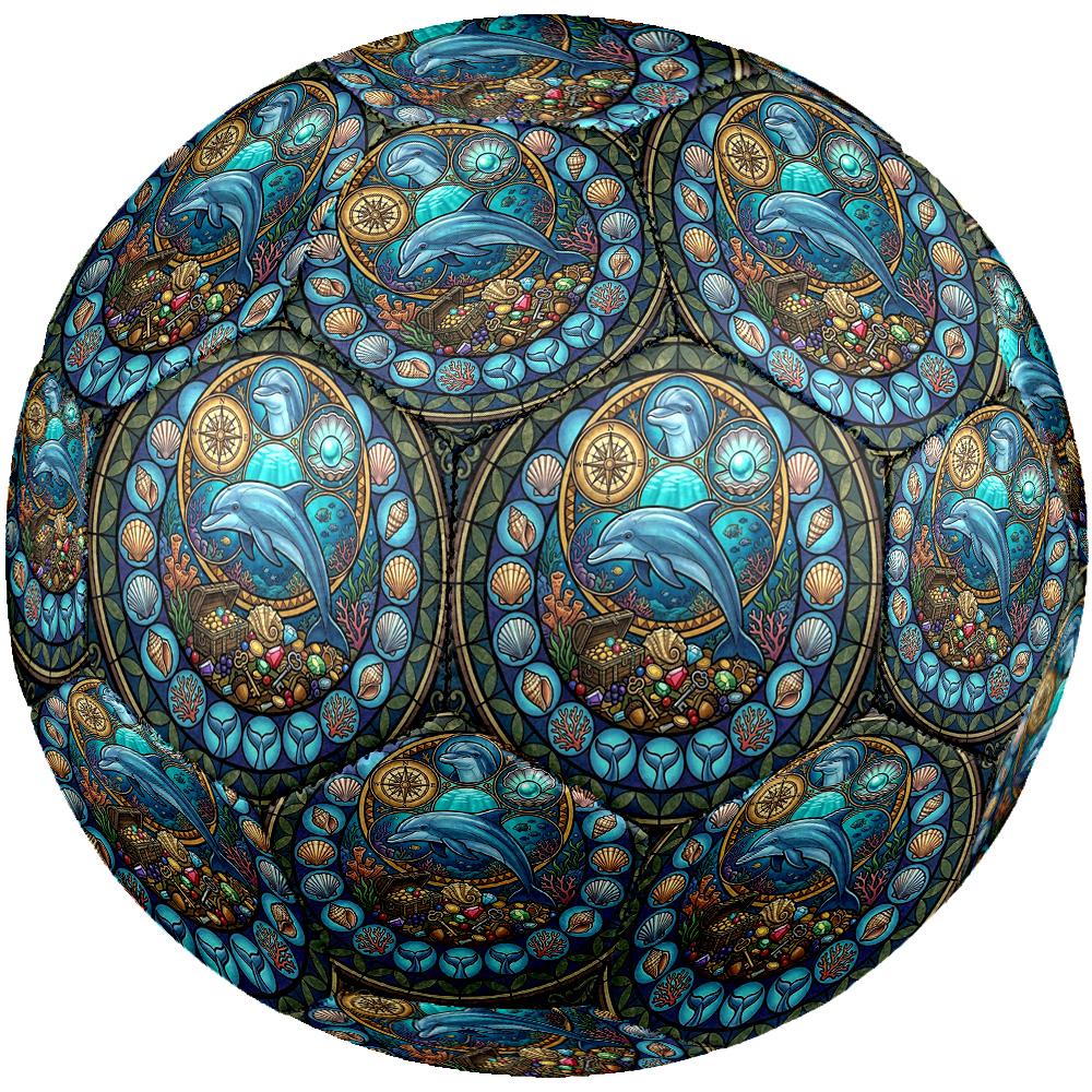 Ocean Treasure Glass Round Football Size 5 Adult Ball Suitable for Training Matches and Outdoor Team.