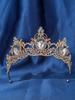 Vintage Gold Purple Crystal Bridal Tiara Baroque Rhinestone Crown Women Wedding Pageant Prom Evening Party