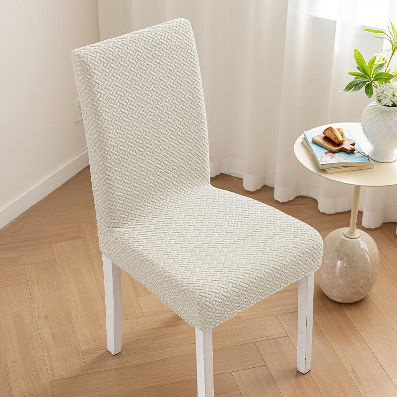 Żakardowy Polar Pogrubiony Jednoczęściowy Elastyczny Hotel Restauracja Pokrowiec na Krzesło Restauracyjne Odporny na Zabrudzenia Pokrowiec na Stołek Pokrowiec na Krzesło