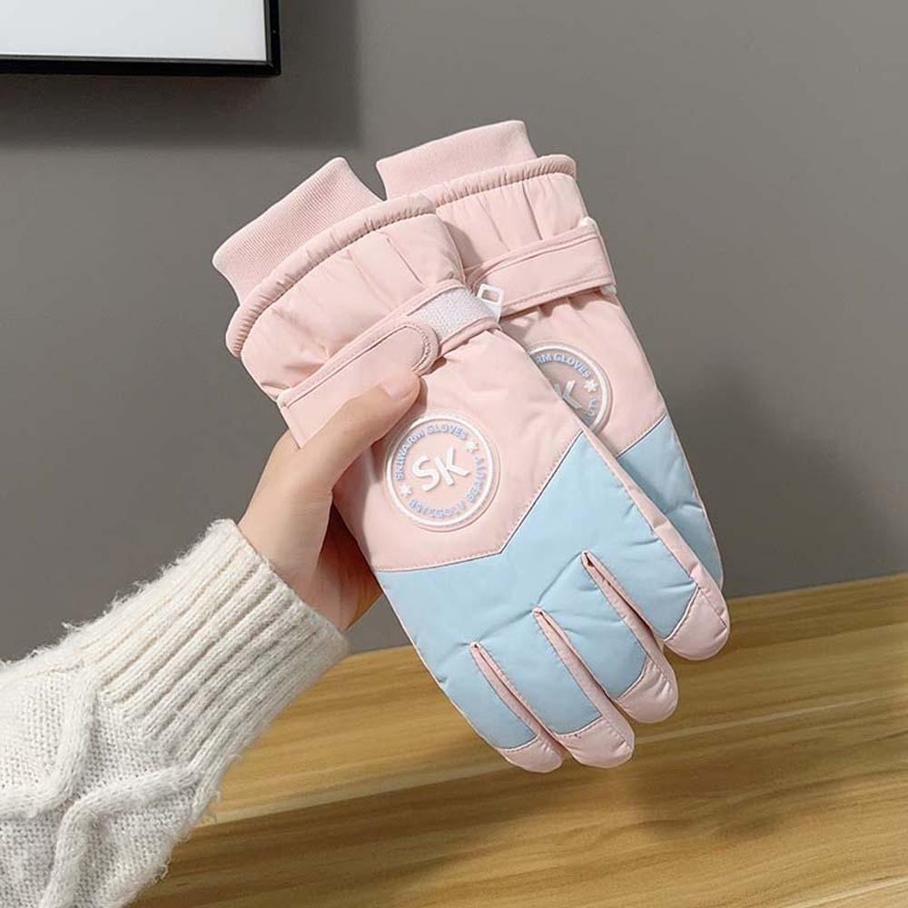 Oxford Cloth Ski Anti-cold Mittens Soft Unisex Windproof Gloves Gift Finger Mittens  Men