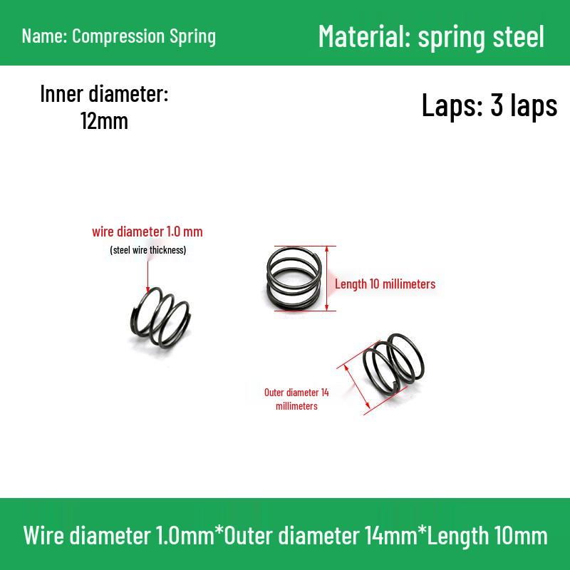 Heavy Duty Y-Type Compression Spring Shock Absorber, 1.0mm Wire Diameter, Outer Diameter 5-20mm.