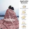 1pc Crown Glitter Outdoor Flannel Blanket Soft Warm All-Season Throw for Sofa Bed Car Camping Office, Cozy Gift Idea1239S