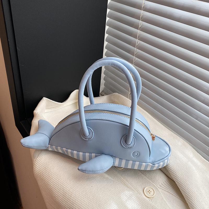 2025 Spring New Hot Sale Whale Shaped PU Handbags Fresh High Quality Personality Super Cool Fashion Chains Women's Shoulder Bags