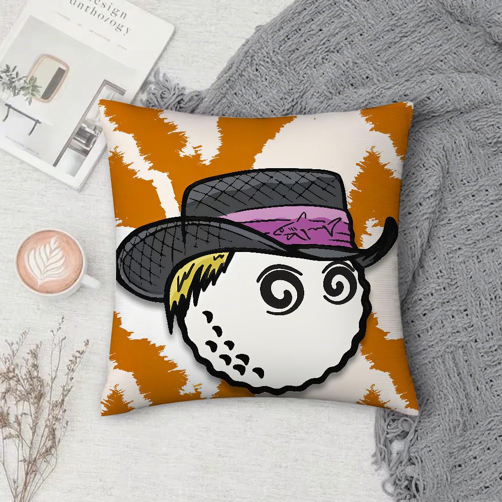 MMalbonES GGolfS Pillow Case Square DoubleSided Printing Sofa Cushion Cover Pillowcase Bedroom Bedside
